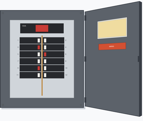 12 Pole Panel with Door Ajar
