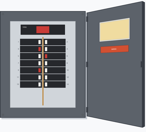 14 Pole Panel with Door Ajar