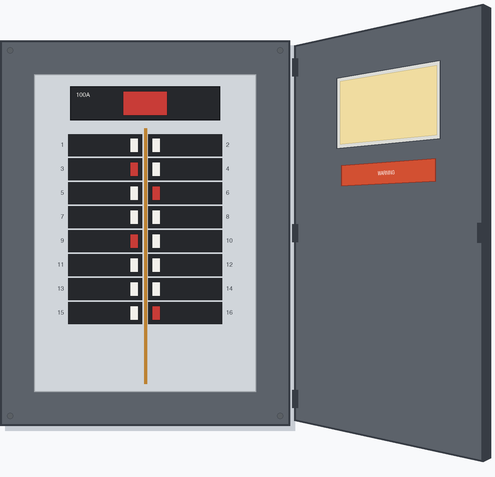 16 Pole Panel with Door Ajar
