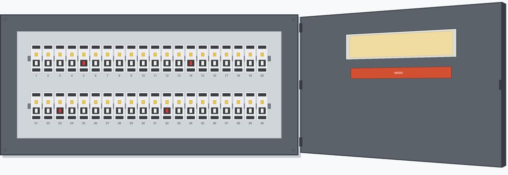 20 Breaker Panel 2 Rows