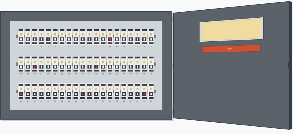 20 Breaker Panel 3 Rows