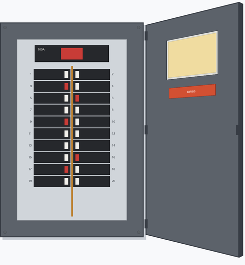 20 Pole Panel with Door Ajar