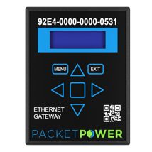 Packet Power Ethernet Gateway touchpad