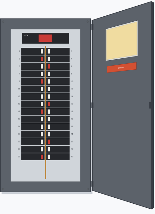 30 Pole Panel with Door Ajar