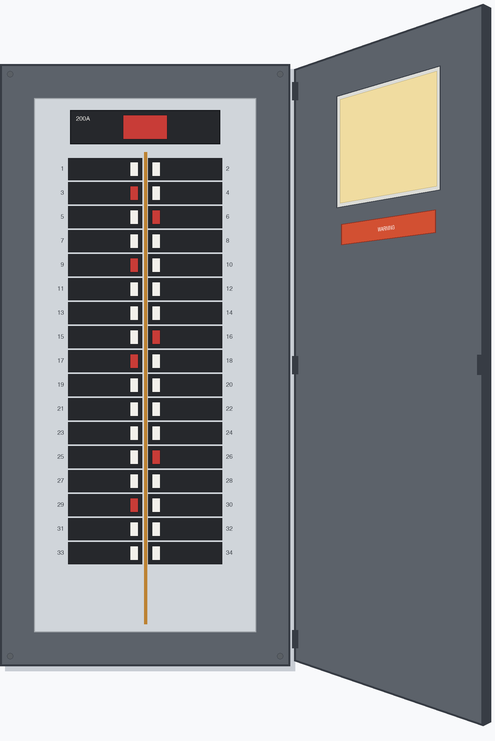 34 Pole Panel with Door Ajar