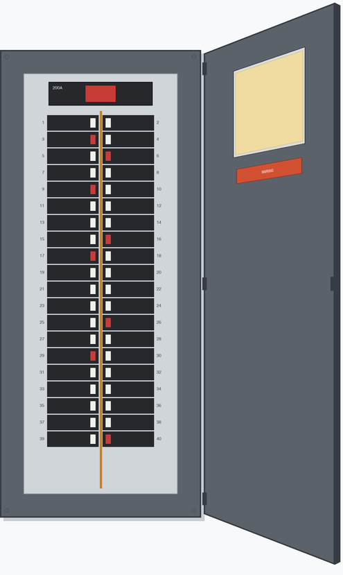 40 Pole Panel with Door Ajar