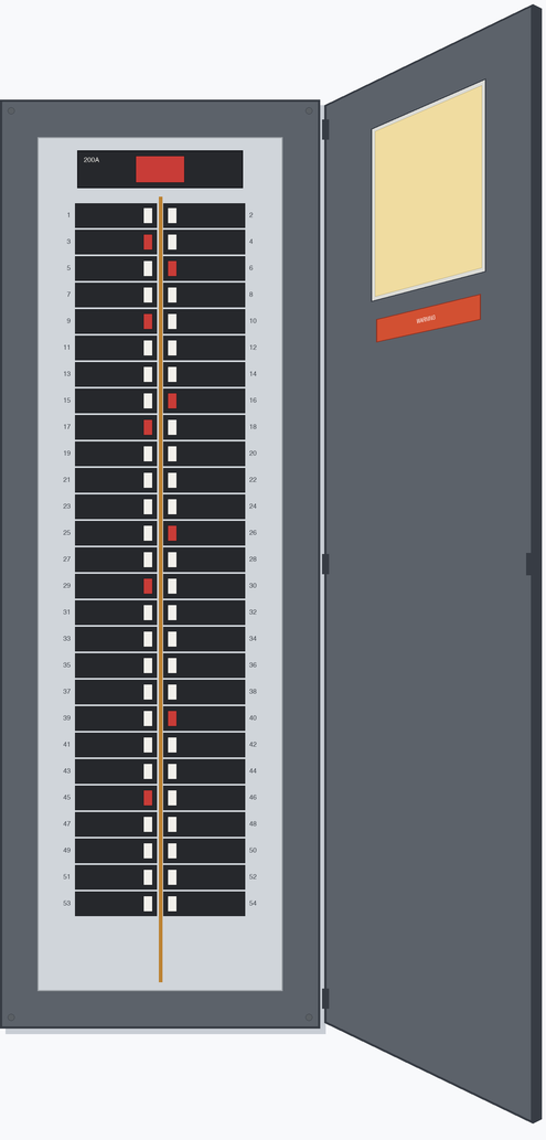 54 Pole Panel with Door Ajar