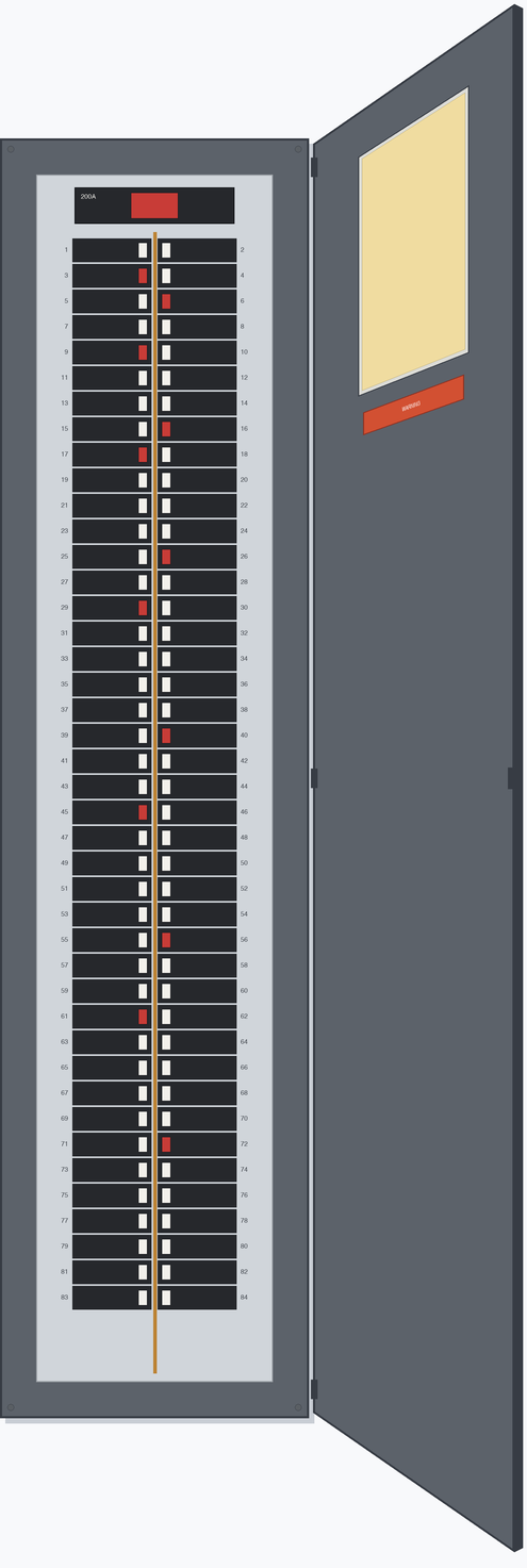 84 Pole Panel with Door Ajar