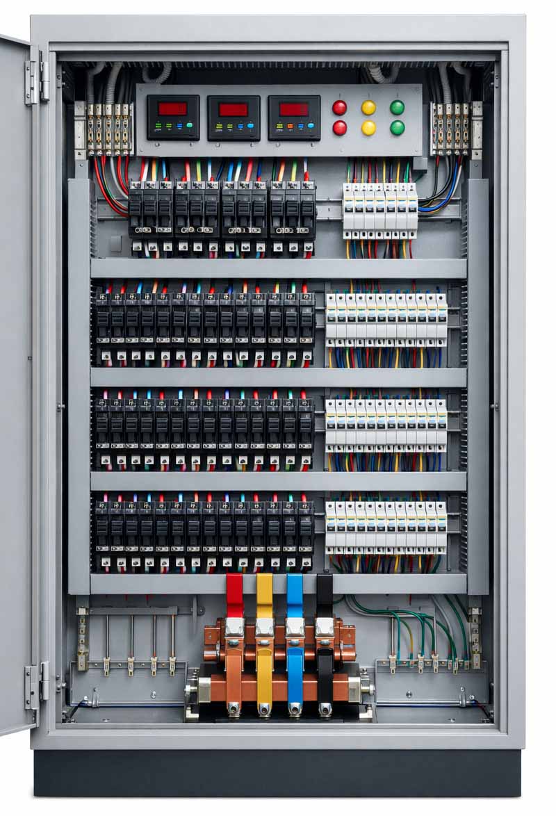 Enclosure Open Single Breakers Busbar