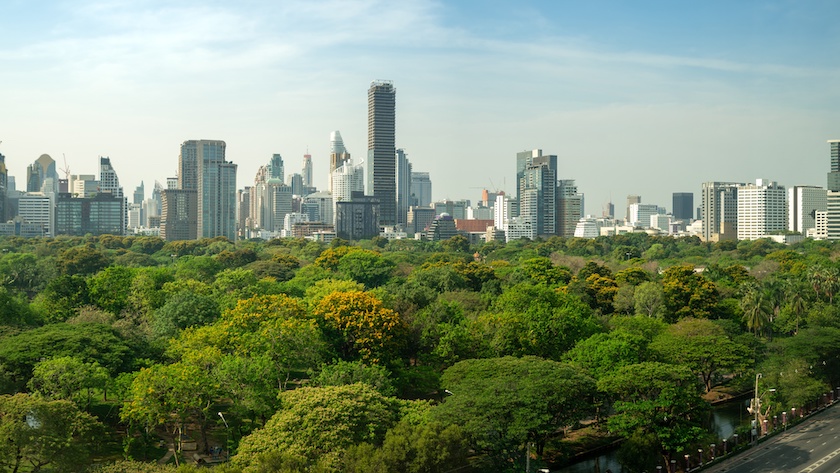 City Skyline with Green Space--ESG Benchmarking